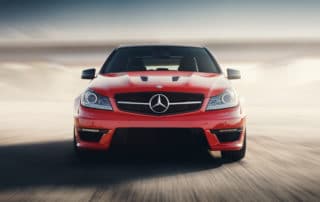 Red Sport Car Mercedes-Benz C63