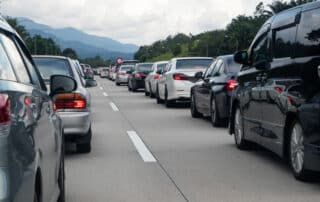 Traffic jam in the middle of Malaysia North South Highway